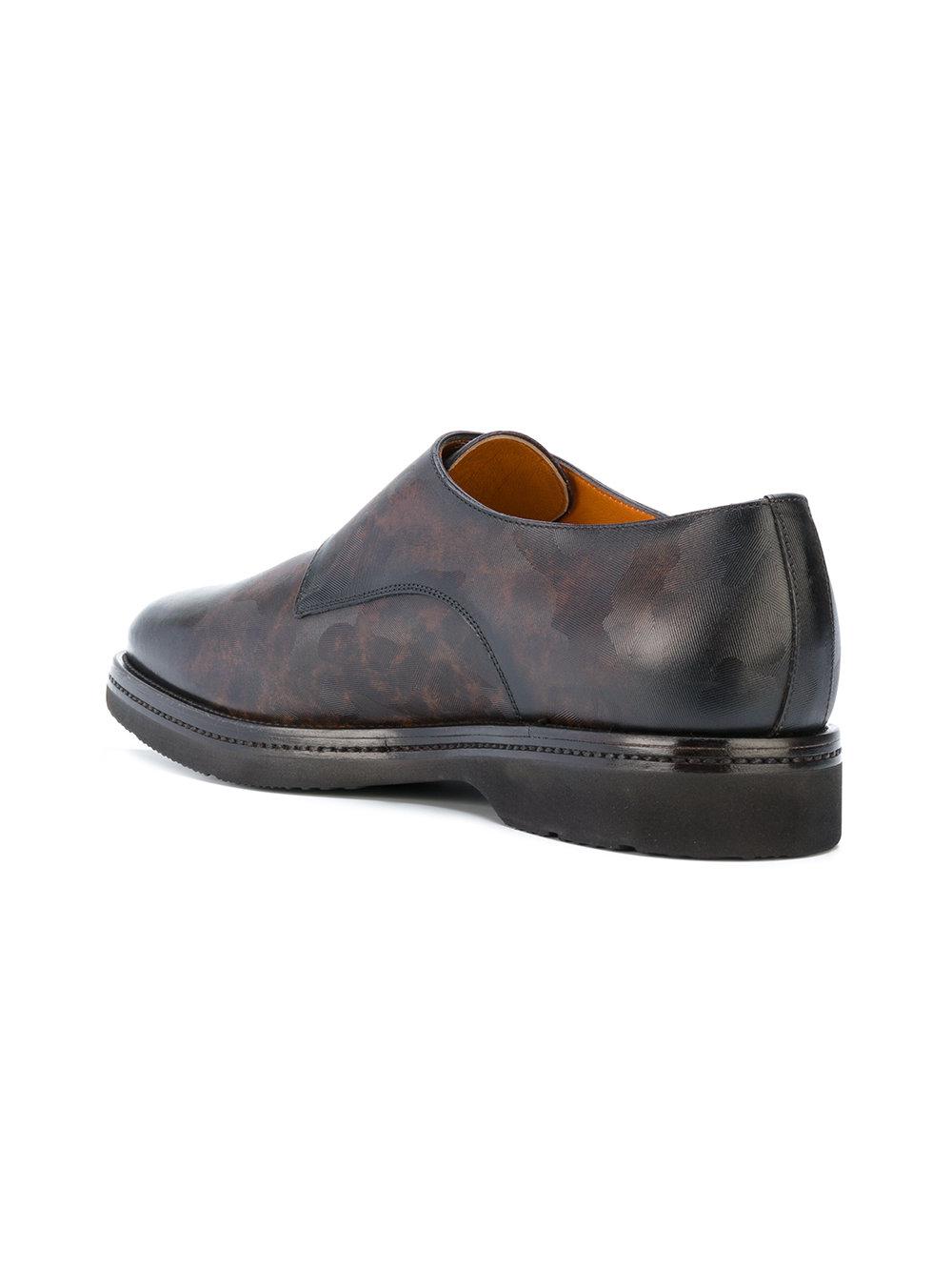 Lyst Santoni Monk Shoes in Brown for Men