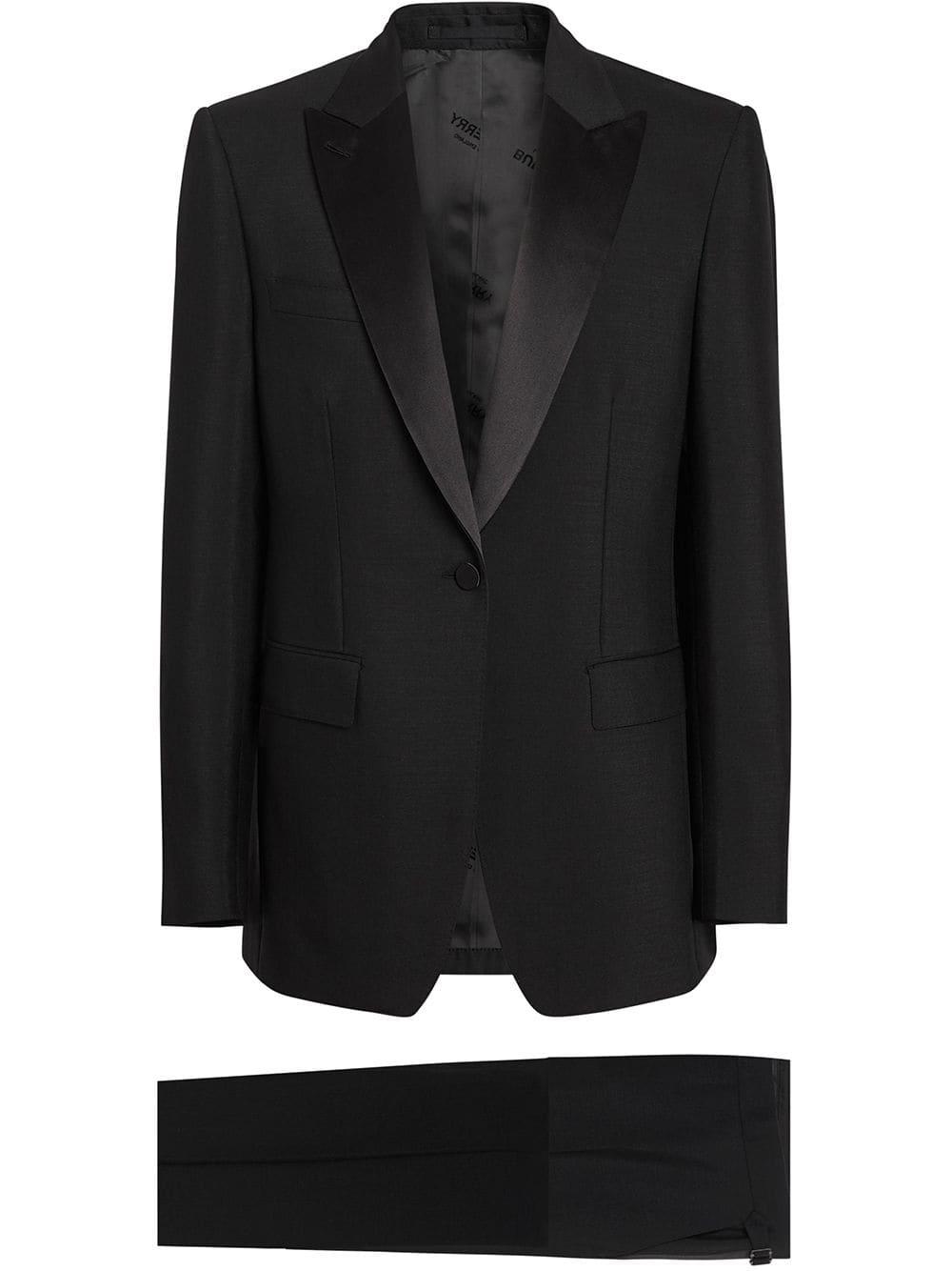 Burberry English Fit Mohair Wool Tuxedo in Black for Men - Lyst