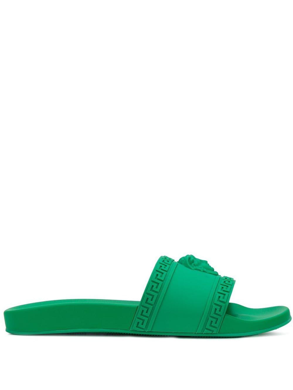 versace sandals green