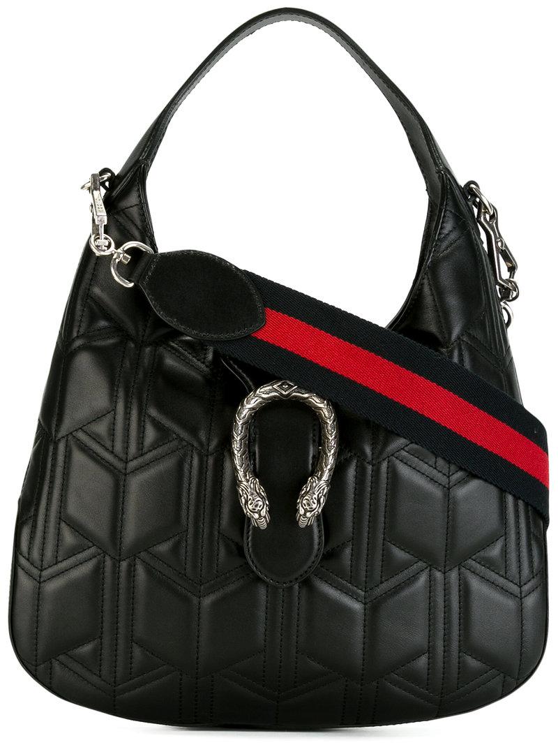 Lyst - Gucci Small Dionysus Web Detail Hobo Bag in Black