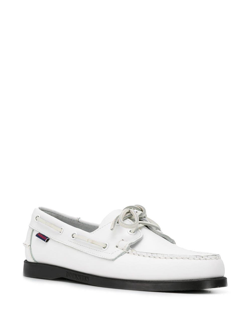 Sebago Two Tone Boat Shoes in White for Men - Lyst