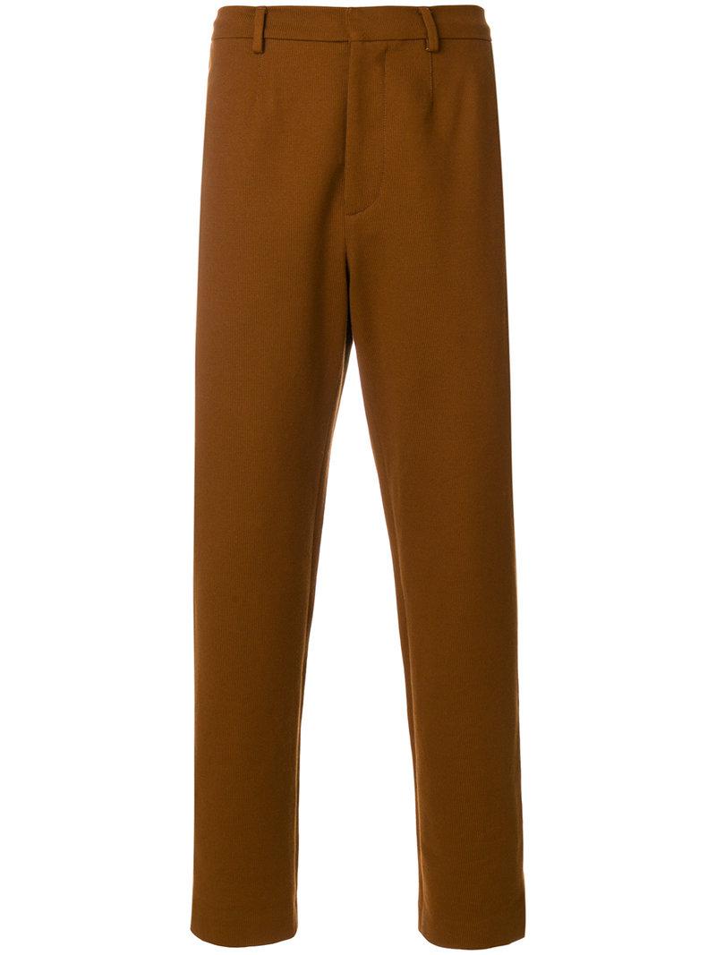 Pringle Of Scotland Relaxed Trousers in Brown for Men - Lyst