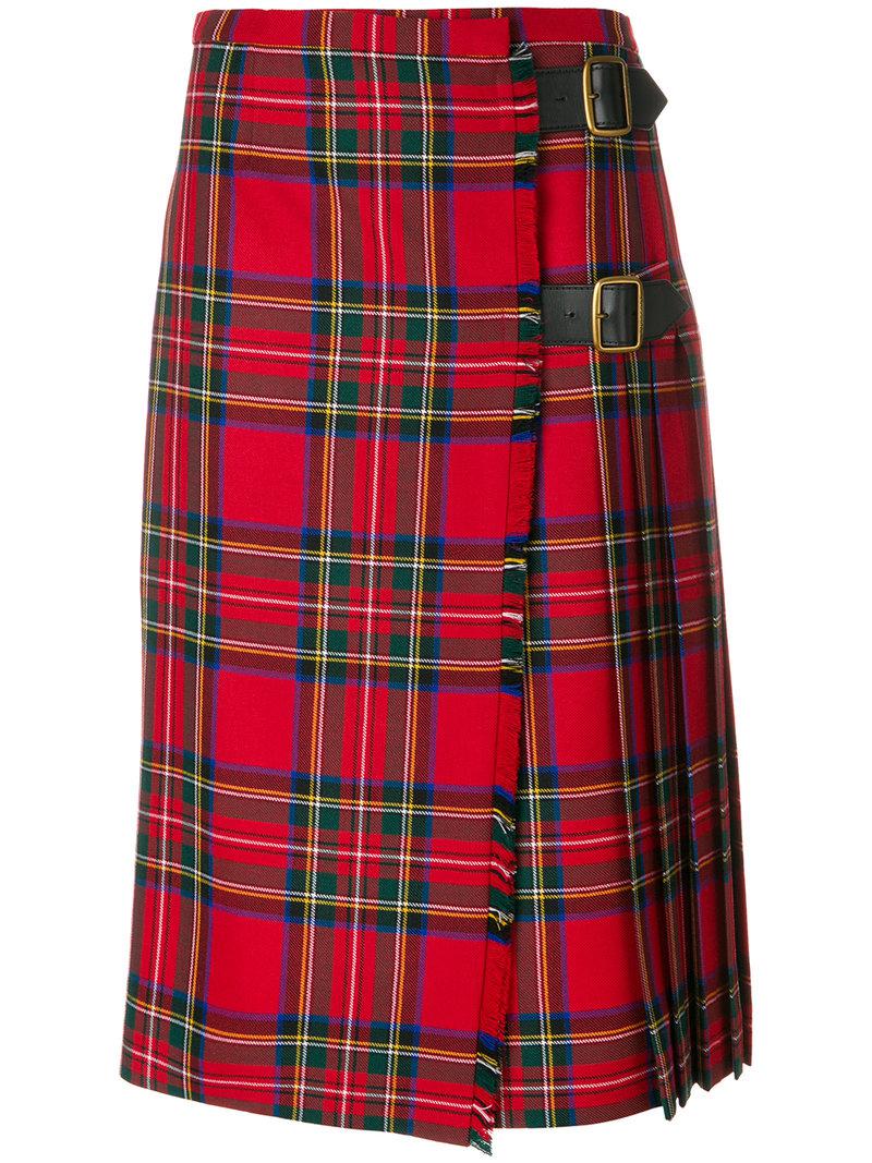 womens red tartan kilt