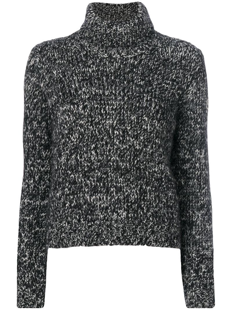 Lyst - Moncler Chunky Turtleneck Sweater in Black