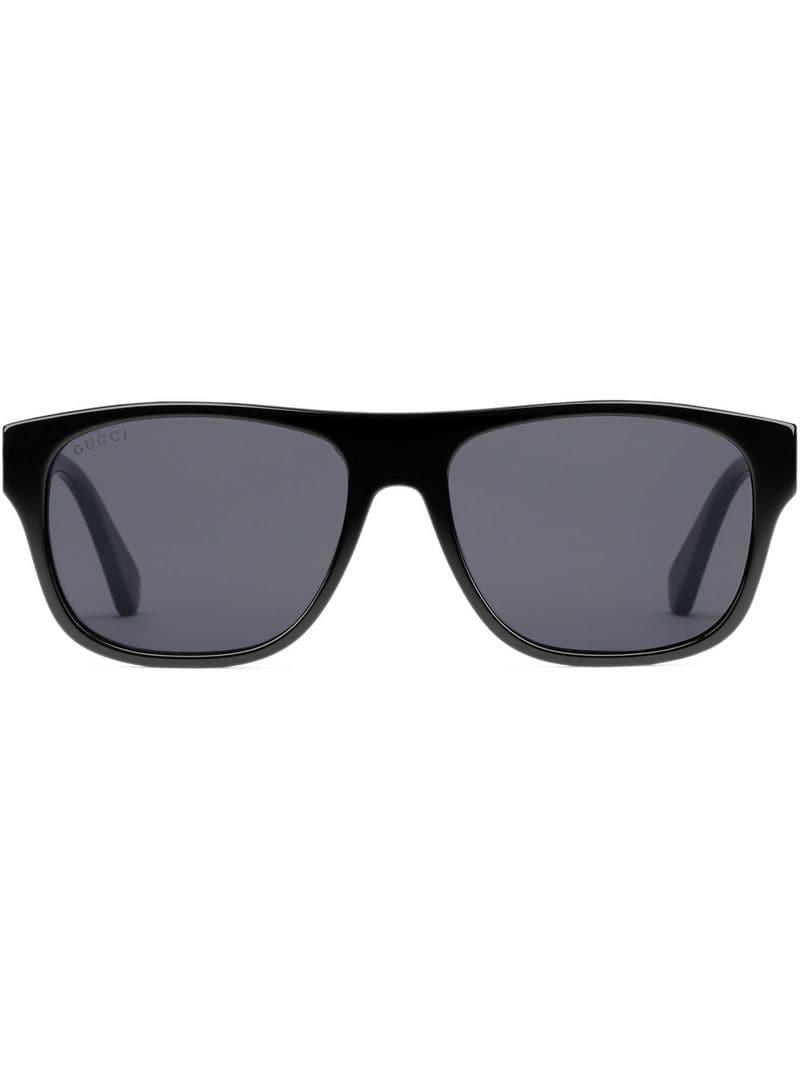 Gucci Rectangular-frame Acetate Sunglasses in Black for Men - Lyst