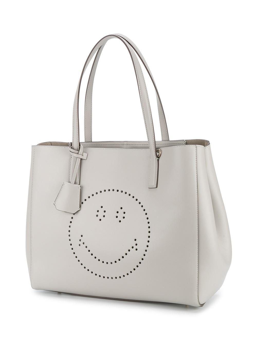 Lyst - Anya Hindmarch Smiley Face Tote Bag in Gray