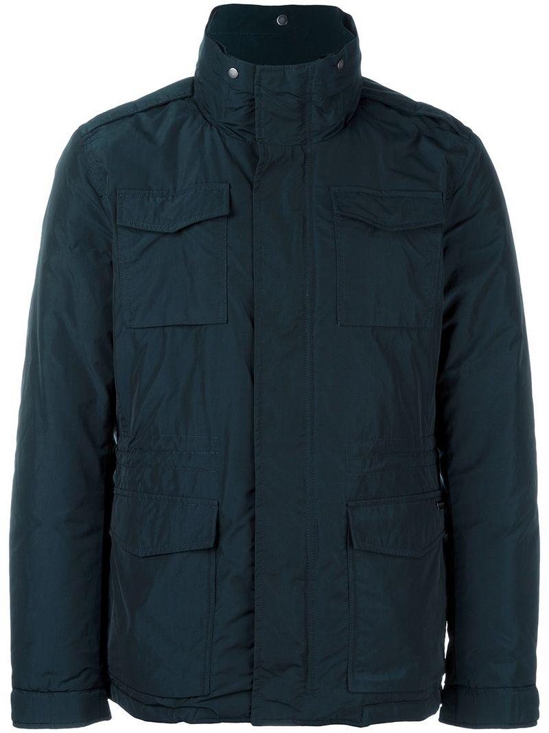 Lyst Woolrich Padded Field Jacket in Blue for Men