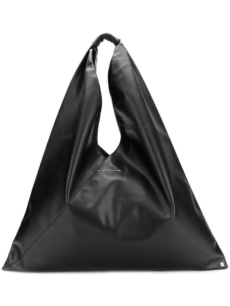 MM6 by Maison Martin Margiela Triangle Tote Bag in Black - Lyst
