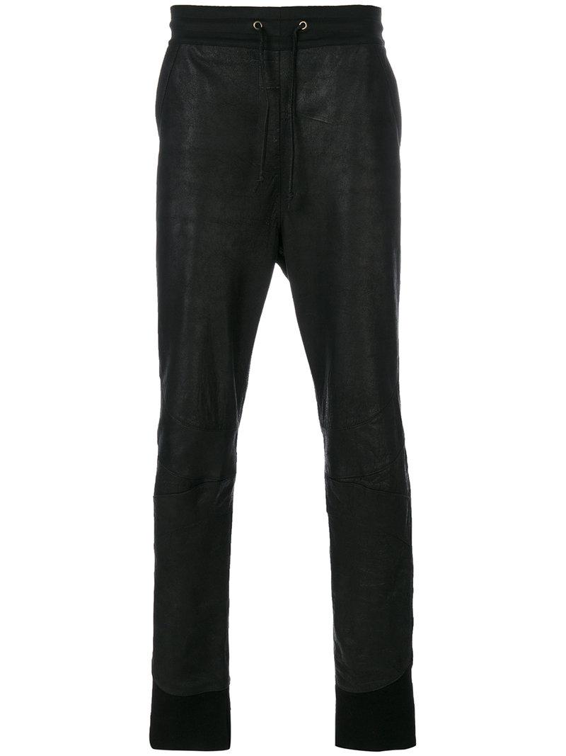 Lyst - Forcerepublik Textured Track Pants in Black for Men