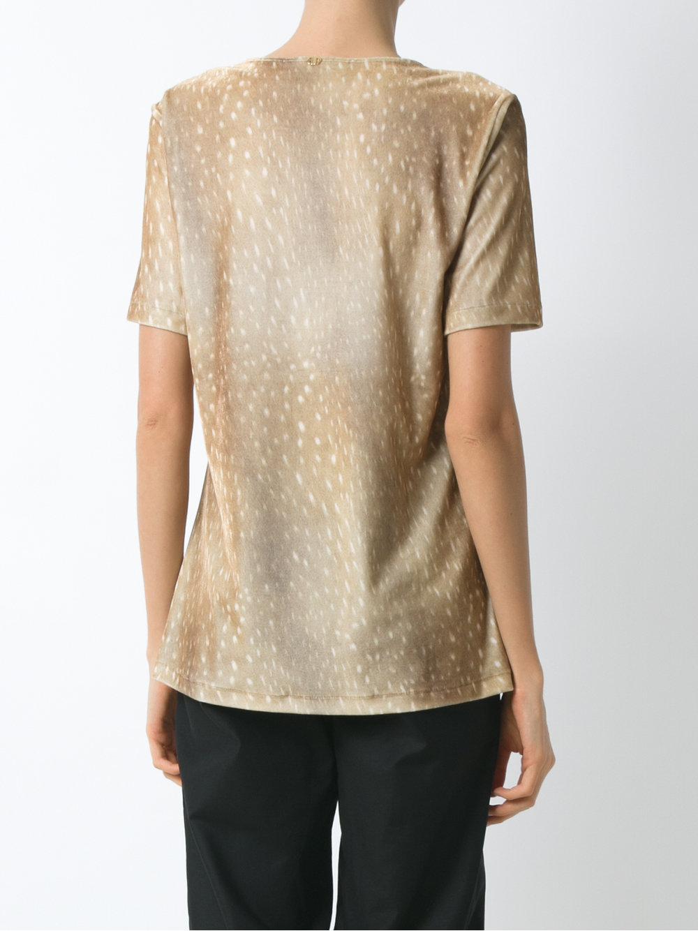 Lyst Degreas Printed Velvet Top In lyst degreas printed velvet top in