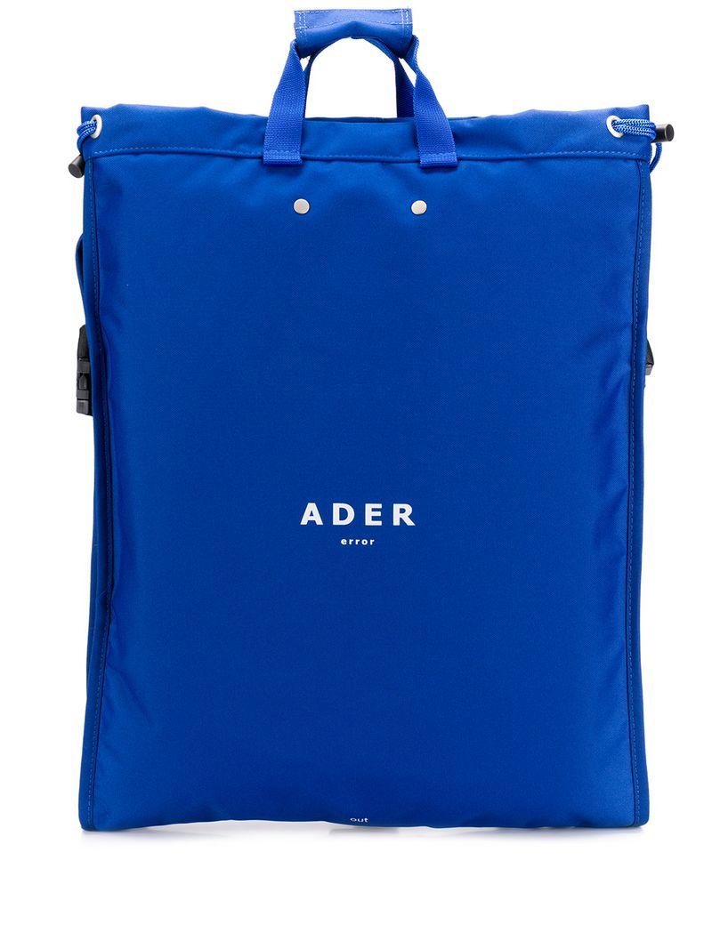 ADER error Square Shaped Oversized Backpack in Blue for Men - Lyst