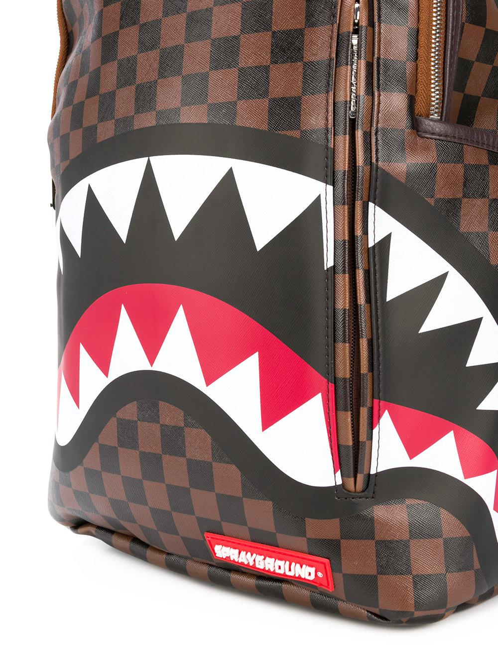 Sprayground Shark Backpack Brown Paul Smith
