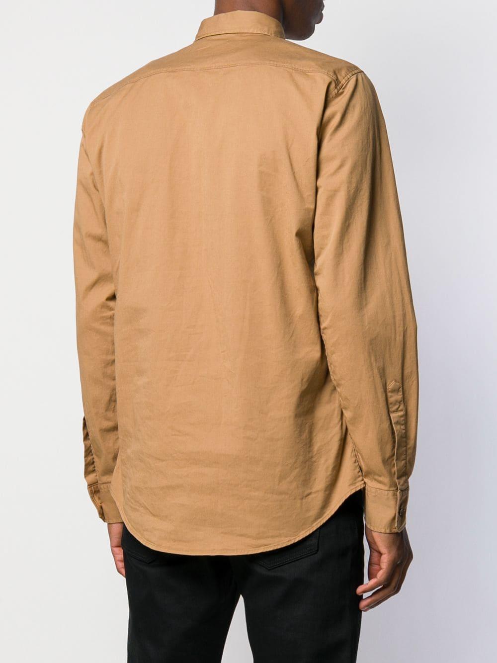 DSquared² Cotton Chest Pocket Shirt in Brown for Men - Lyst