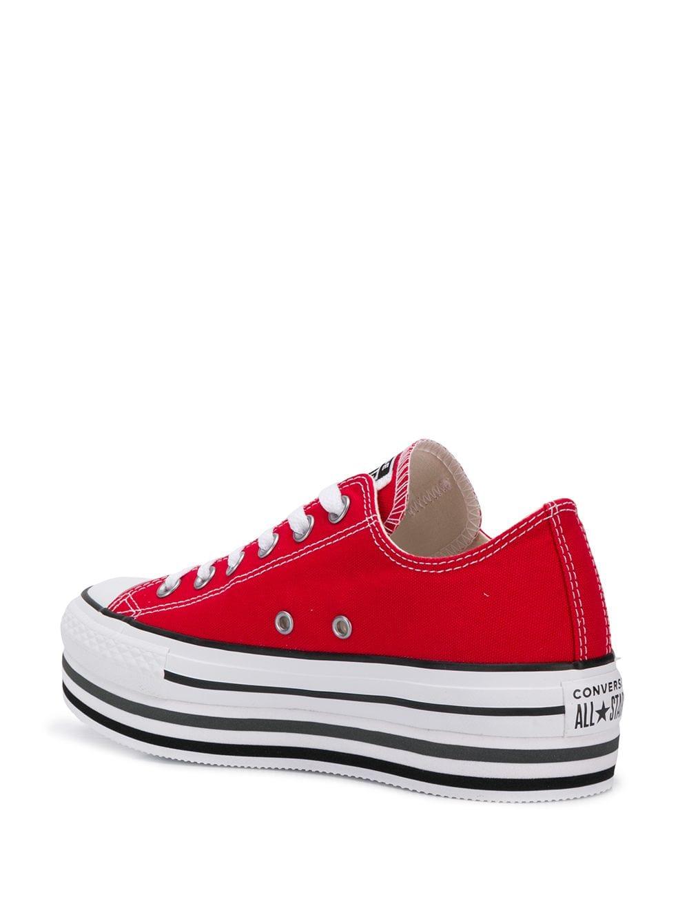 Converse Platform All-star Sneakers in Red - Lyst