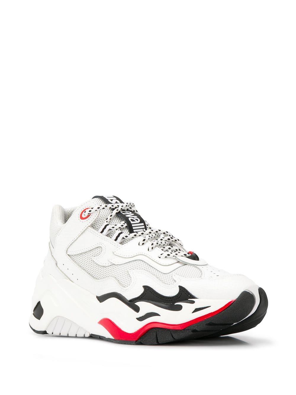 Just Cavalli P1thon Sneakers in White for Men - Lyst
