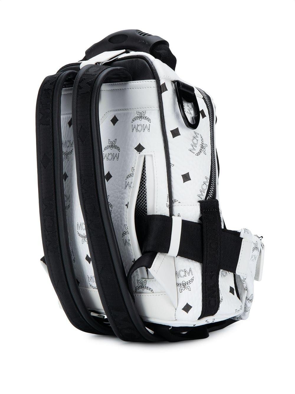MCM Visetos Jemison Backpack And Belt Bag in White - Lyst