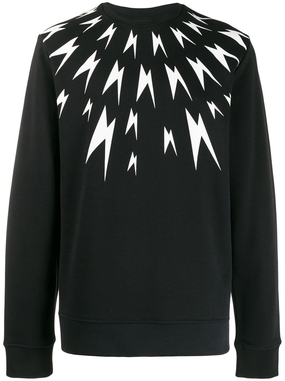 Neil Barrett Thunderbolt Wool Sweater in Black for Men - Save 38% - Lyst