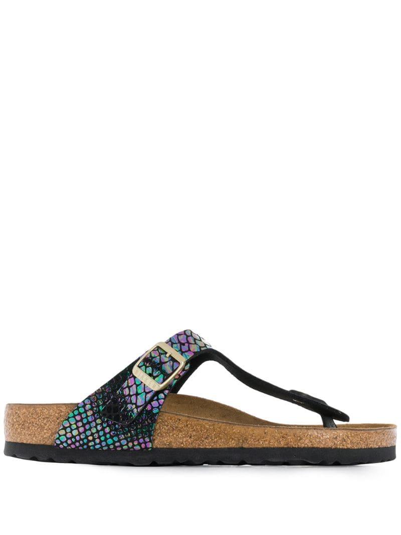 birkenstock snakeskin sandals