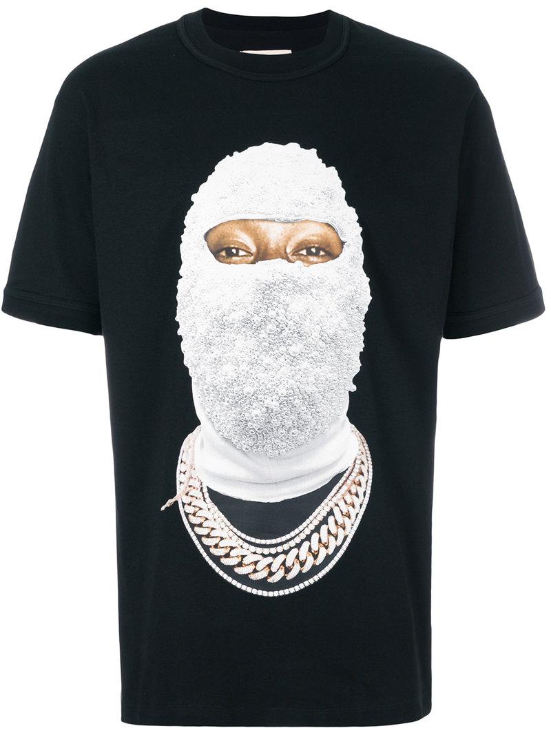 Lyst - Ih Nom Uh Nit Gold Face Print T-shirt in Black for Men