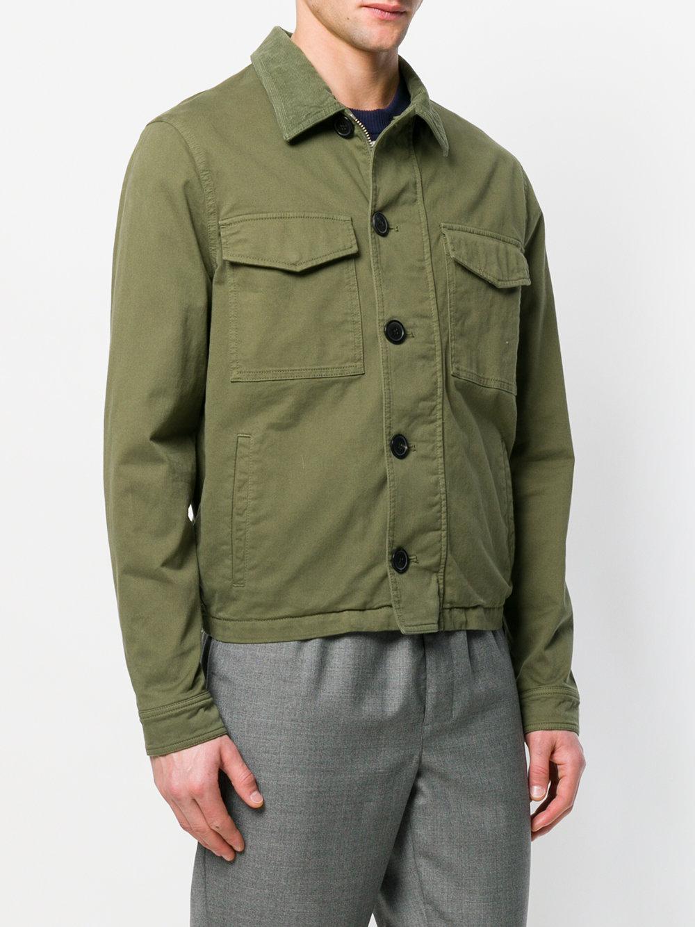 AMI Synthetic Casual Jacket in Green for Men - Lyst