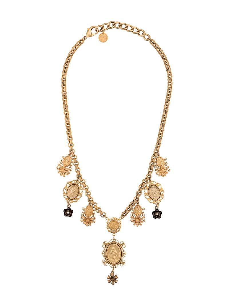Dolce & Gabbana Necklace With Pendants in Metallic - Lyst