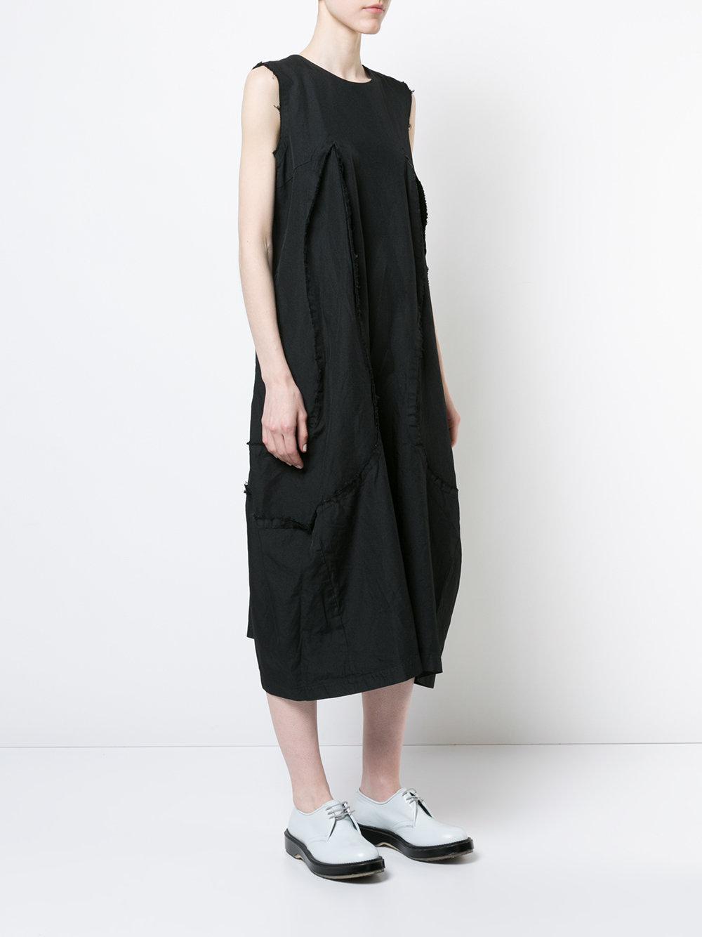 Lyst - Comme Des Garçons Sleeveless Midi Sack Dress in Black
