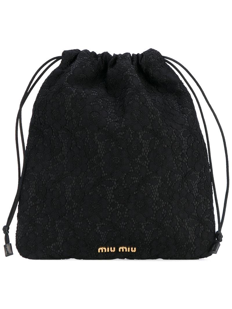 miu miu black clutch bag