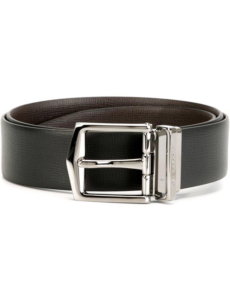 Lyst - Burberry Reversible London Leather Belt in Black for Men