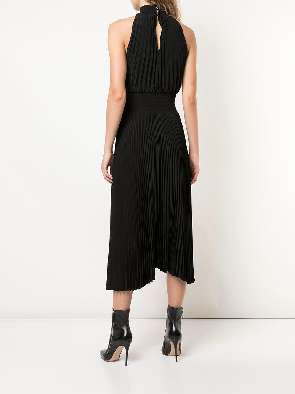 alc black pleated dress