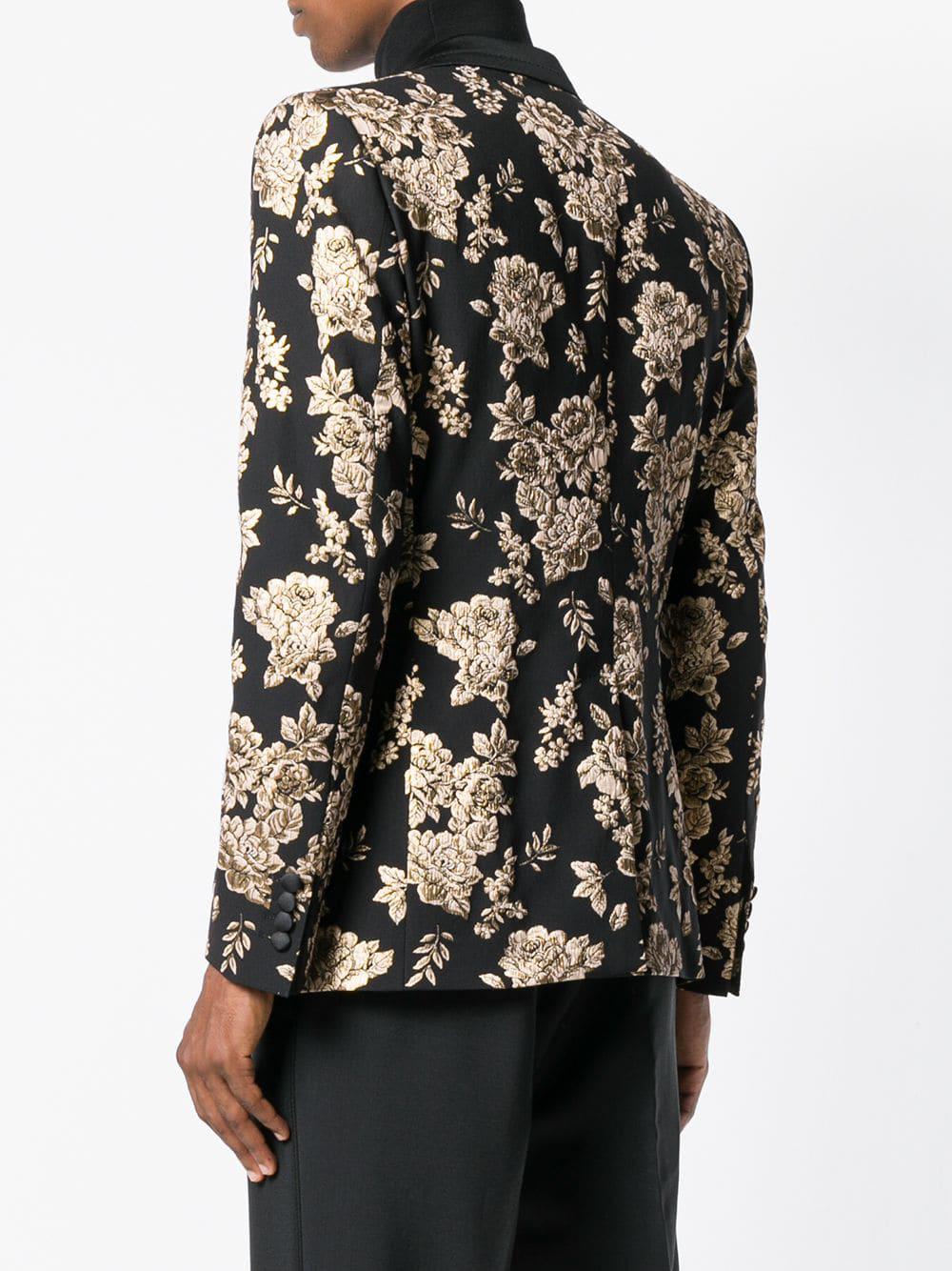 Lyst - Dolce & Gabbana Floral Jacquard Blazer in Black for Men