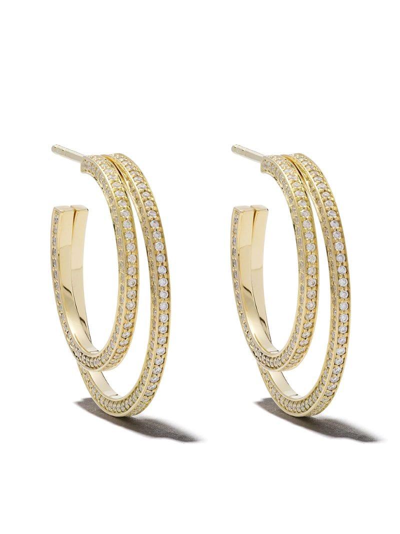 18kt yellow gold hoop earrings