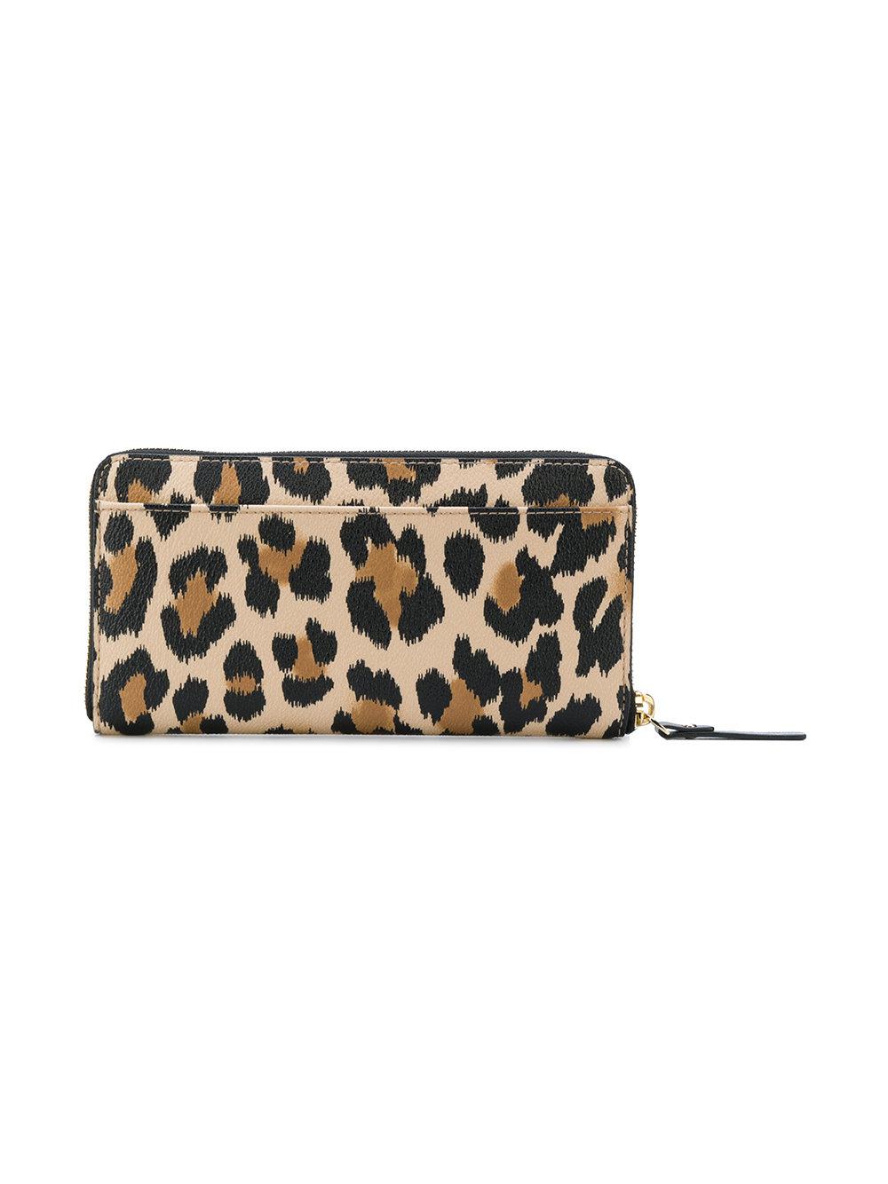 Lyst Kate Spade Leopard Print Wallet In Brown 0636