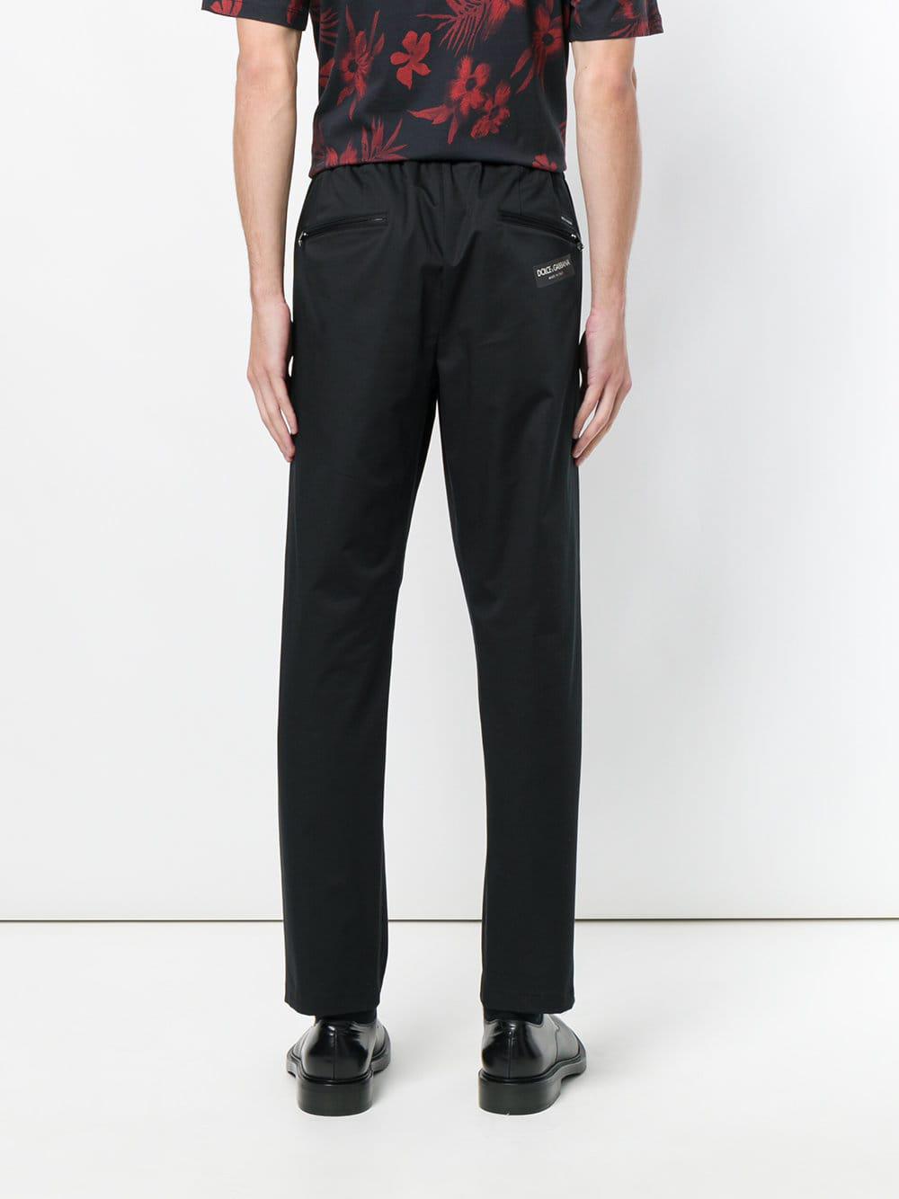 Dolce & Gabbana Straight Leg joggers in Black for Men - Lyst