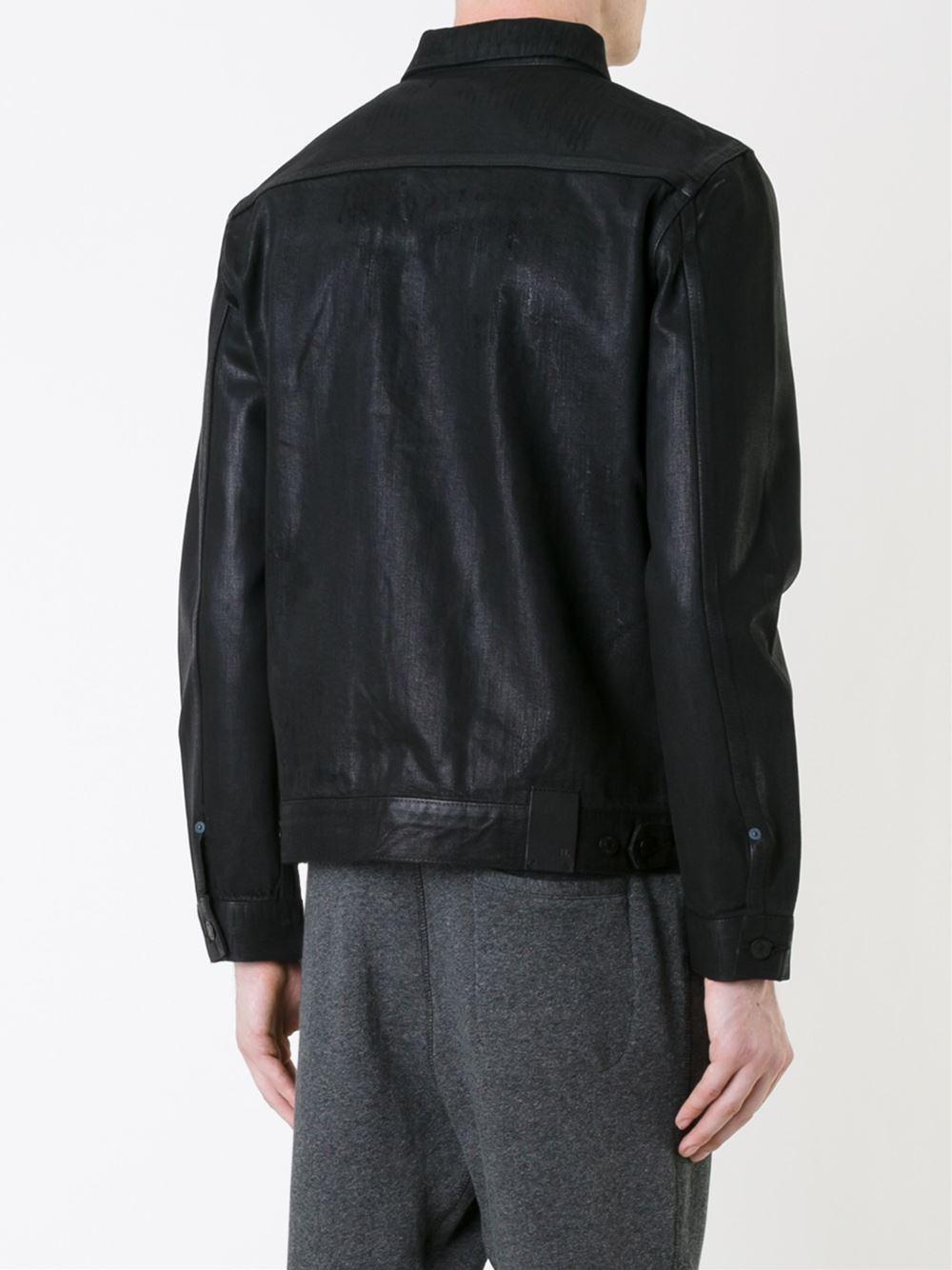 Lyst - Hl Heddie Lovu Coated Denim Jacket in Black for Men