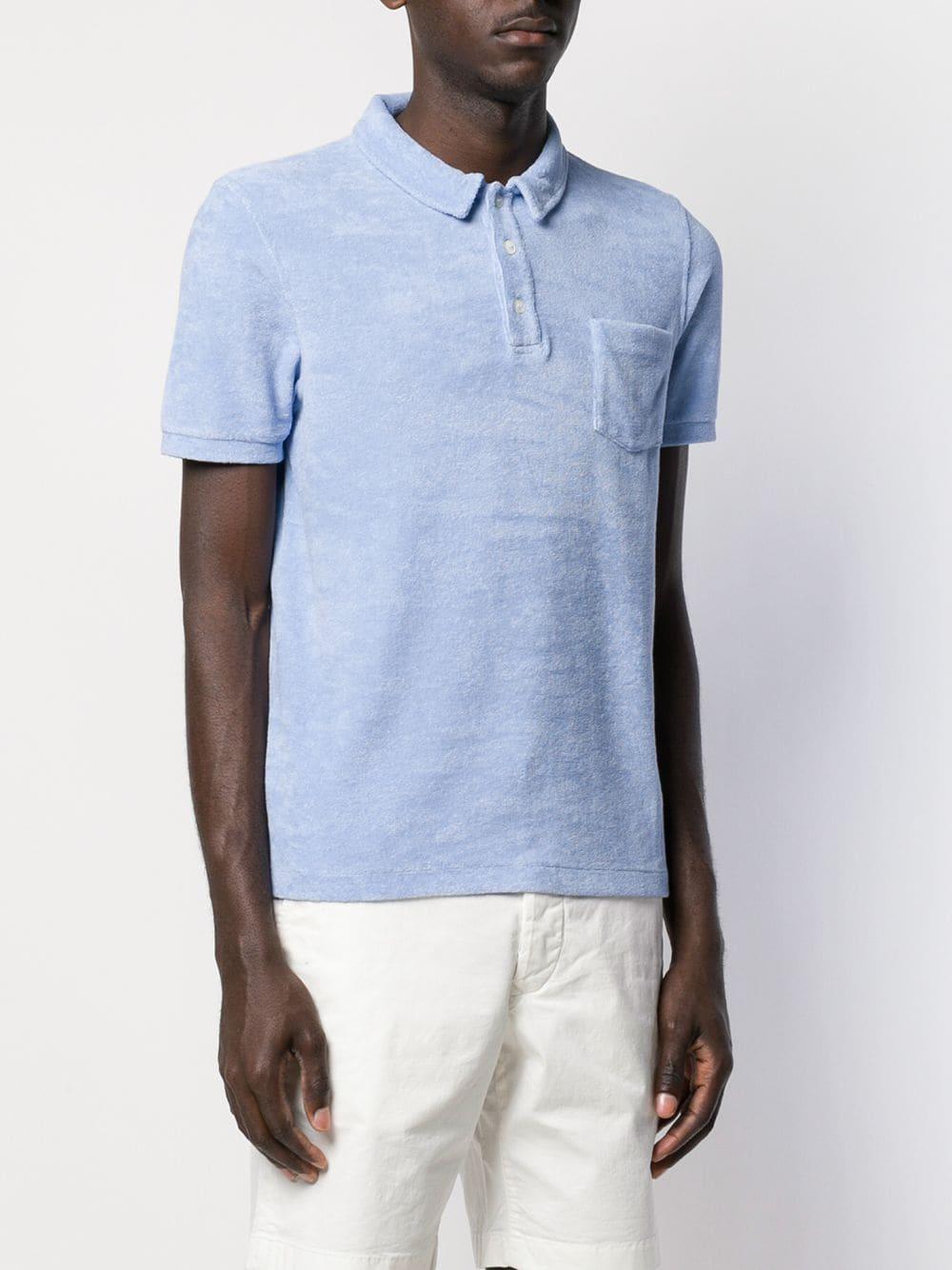 Closed Towelling Polo Shirt in Blue for Men - Lyst
