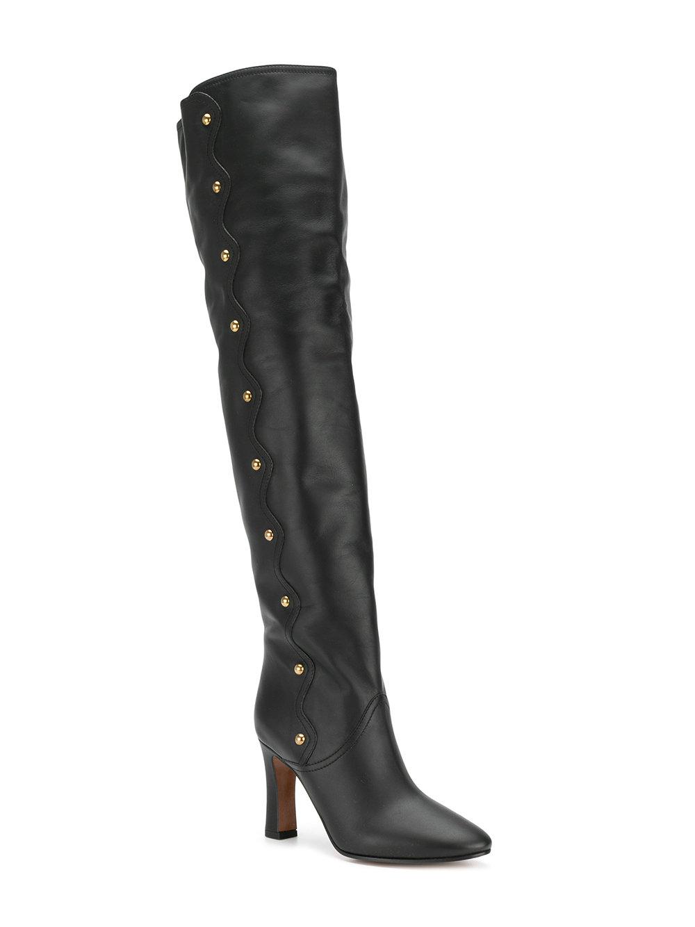 Chloé Quaylee Over-the-knee Boots in Black - Lyst