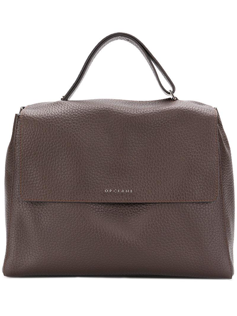Lyst - Orciani Textured Tote Bag in Brown