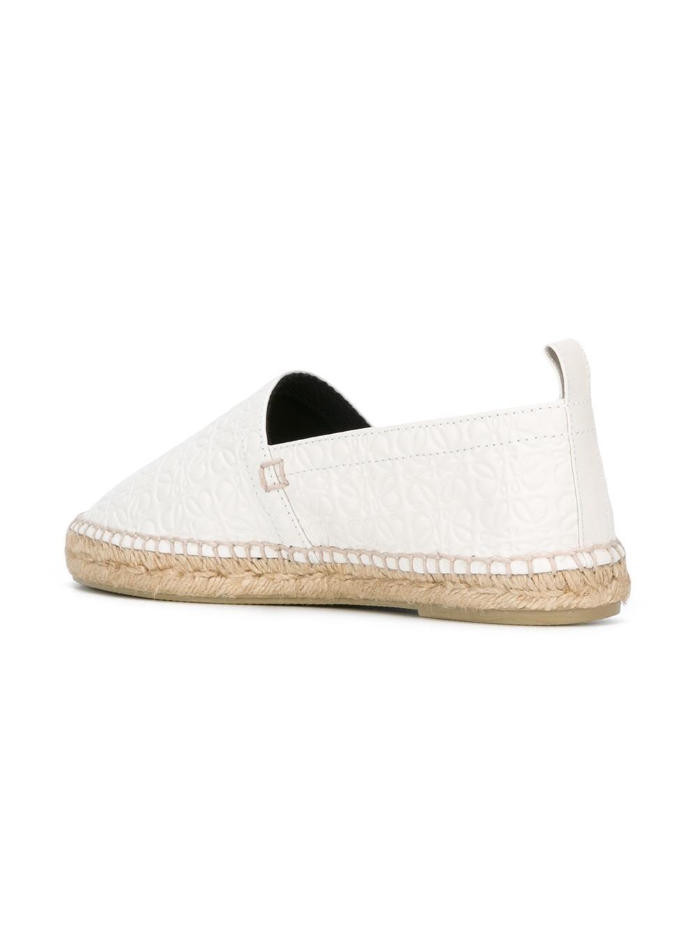 Loewe Embossed Espadrilles in White - Lyst