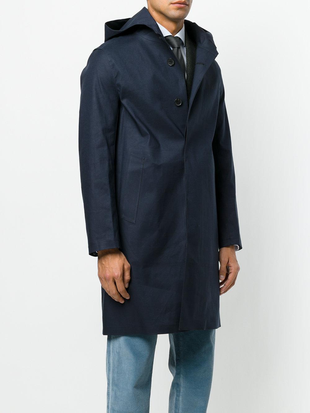 Lyst - Mackintosh Hooded Raincoat in Blue for Men
