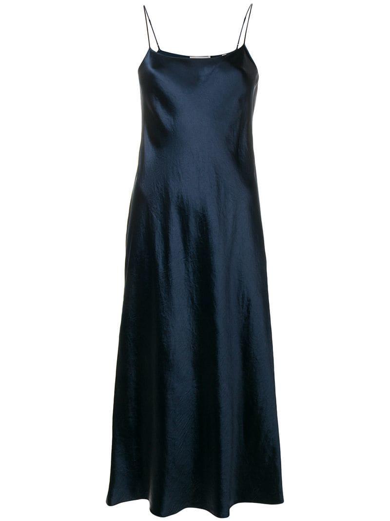 Lyst - Vince Slip Style Dress in Blue