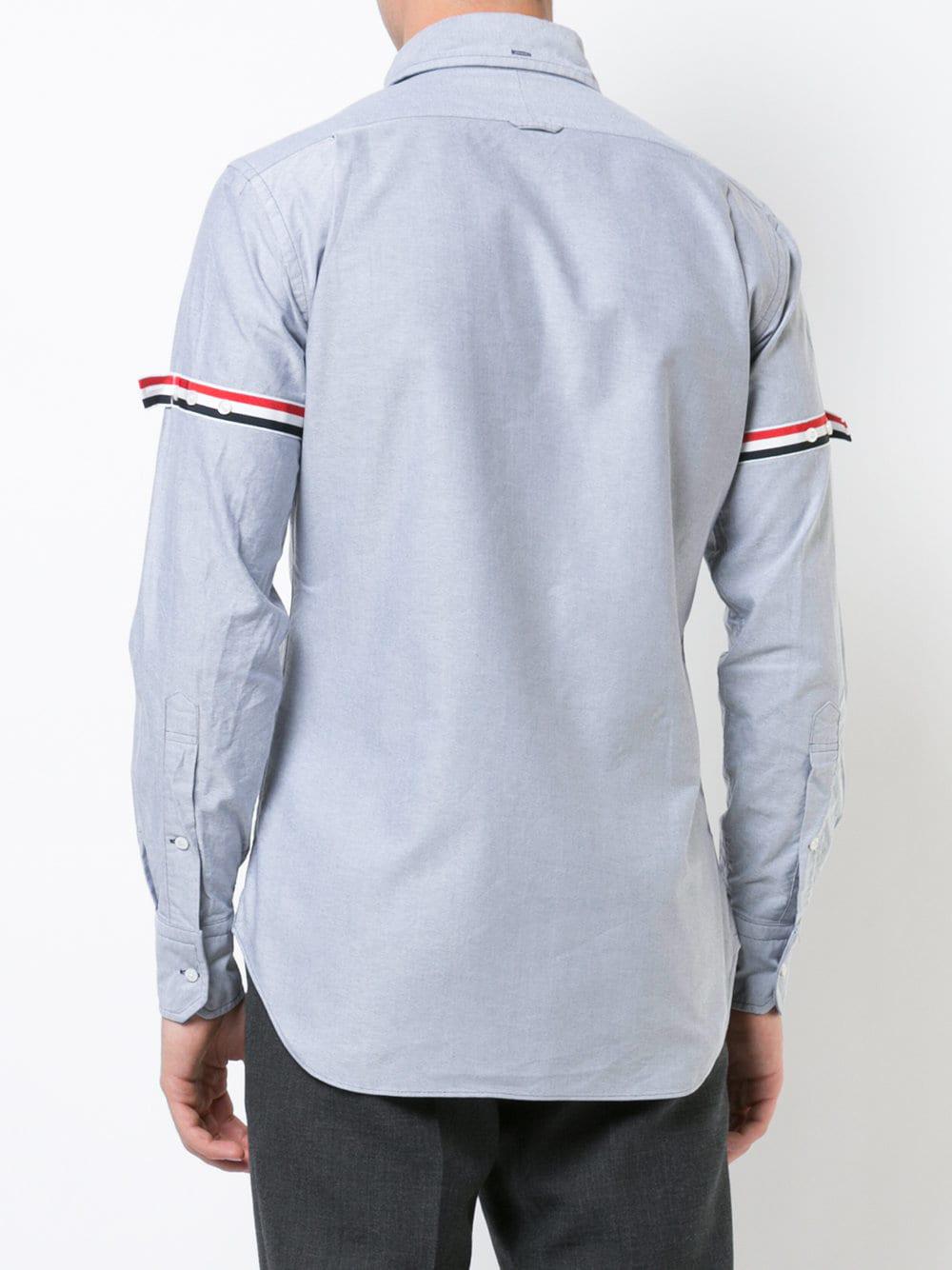 thom browne grosgrain armband oxford shirt