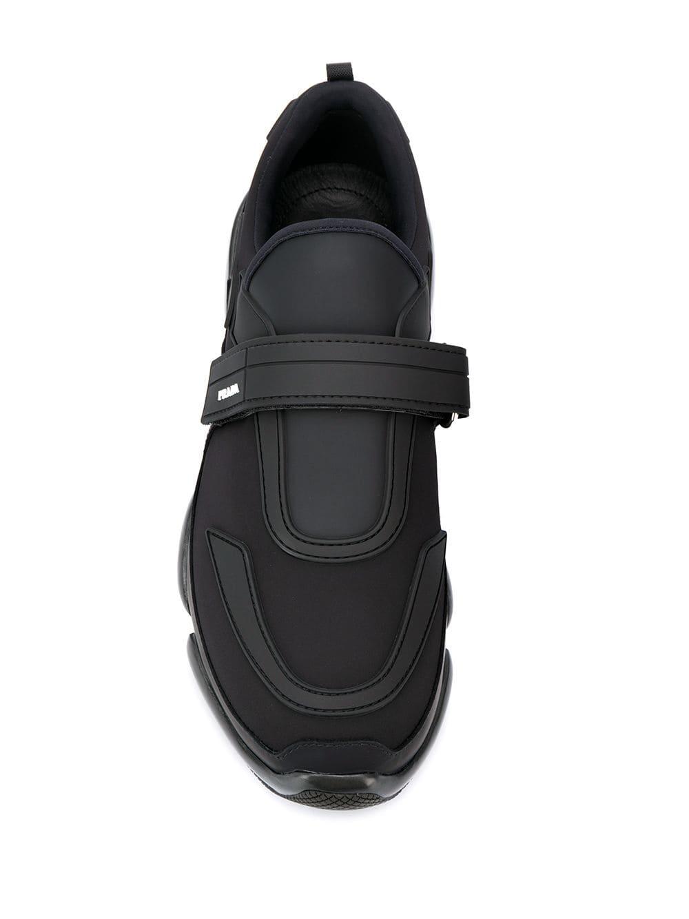 Prada Leather Cloudbust Sneakers in Black for Men - Save 15% - Lyst