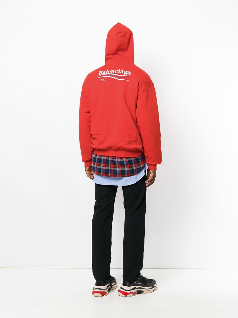 Lyst - Balenciaga 2017 Hoodie in Red for Men