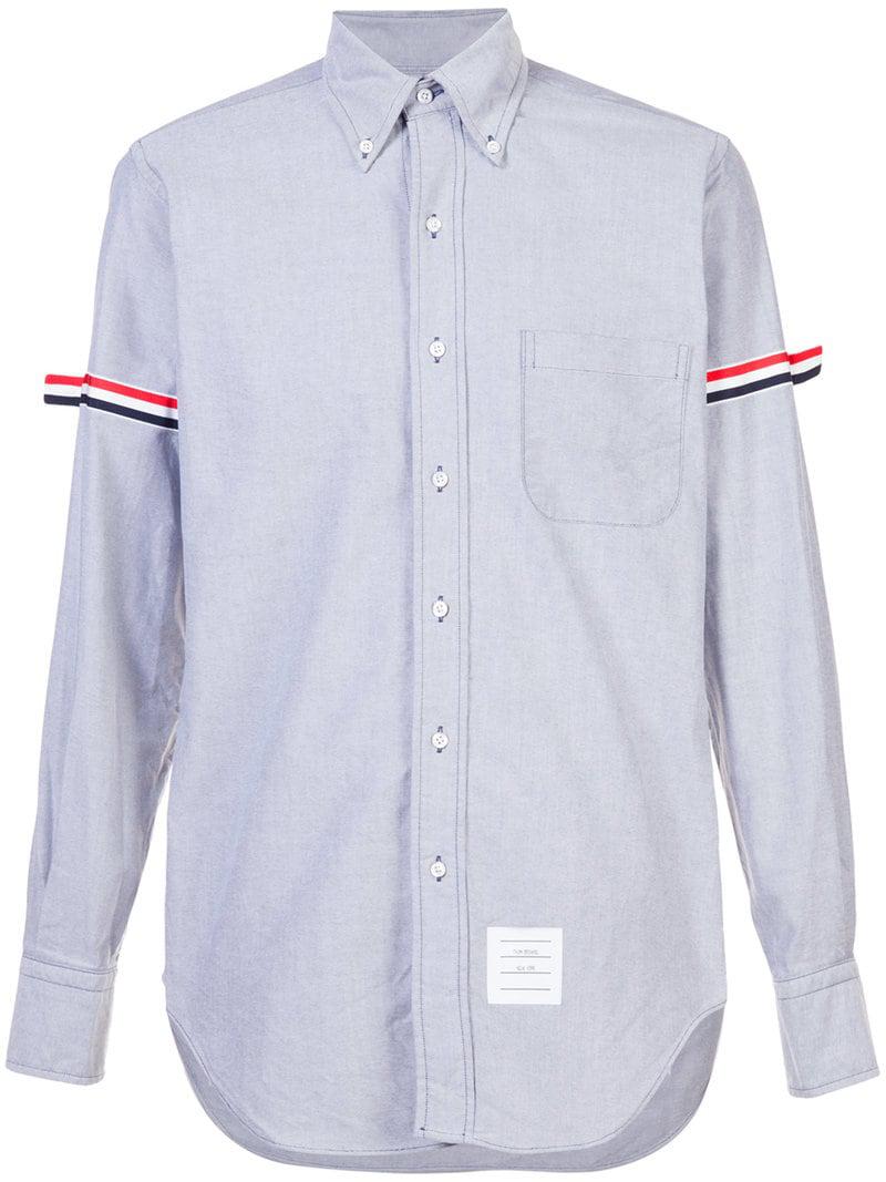 thom browne grosgrain armband oxford shirt