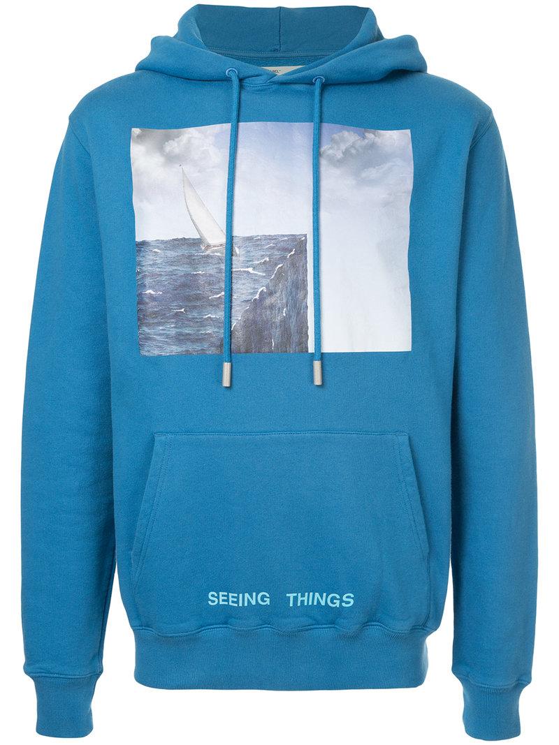 Lyst - Off-white c/o virgil abloh Sea Hoodie in Blue for Men