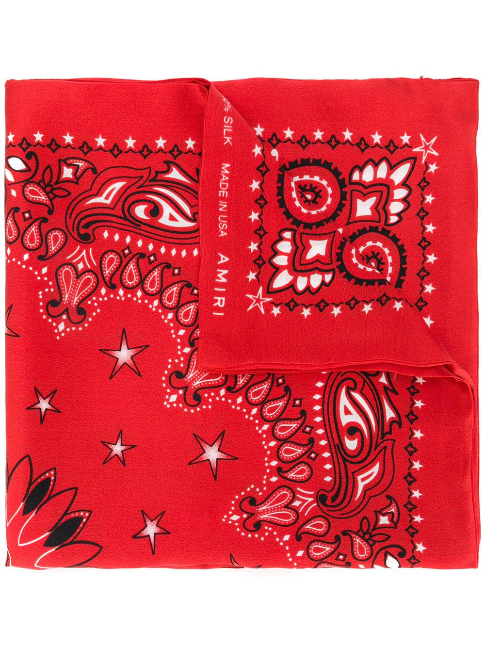 Amiri Silk Bandana in Red for Men Lyst
