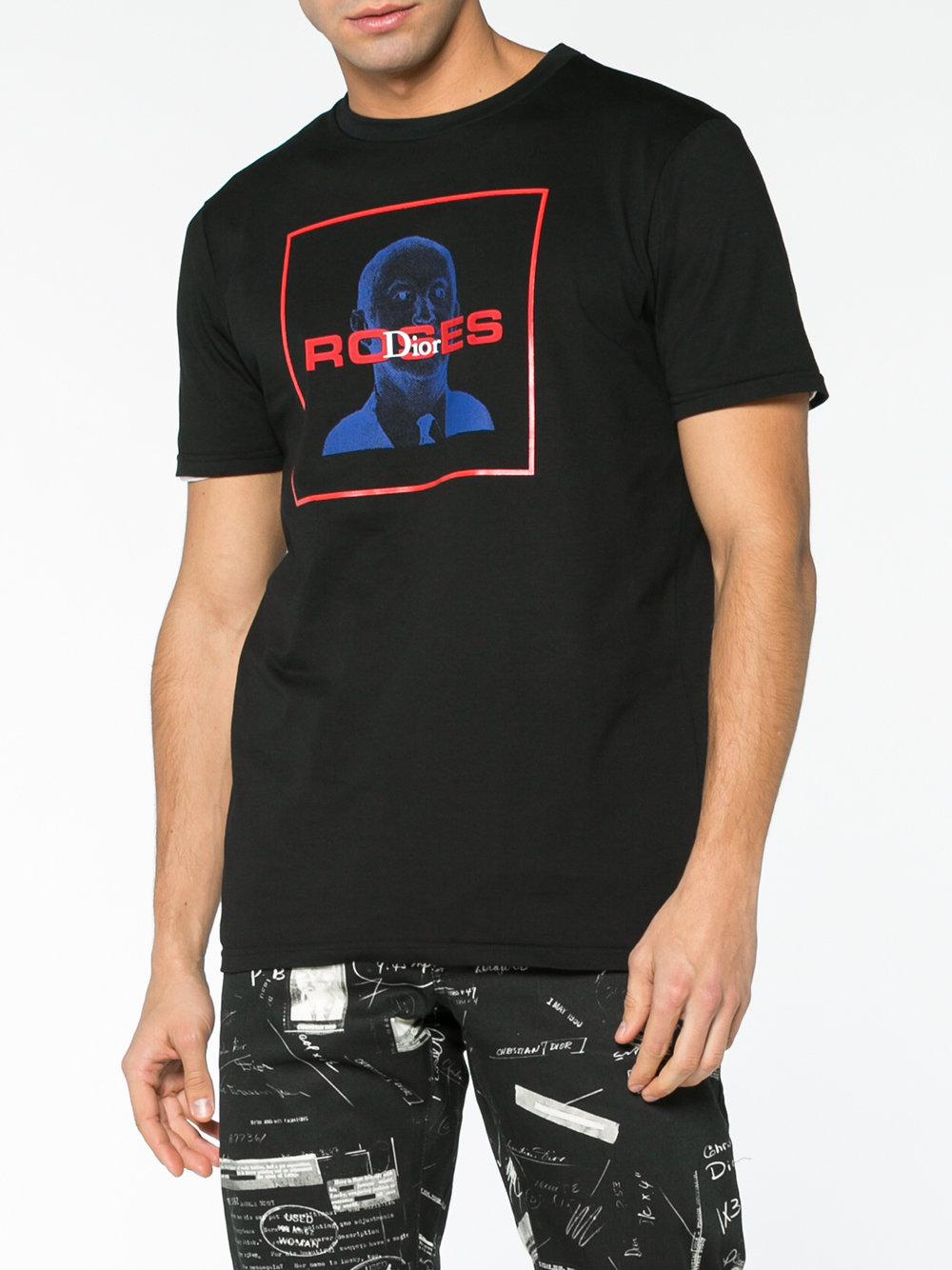 Dior Homme Roses Cotton T Shirt in Black for Men - Lyst