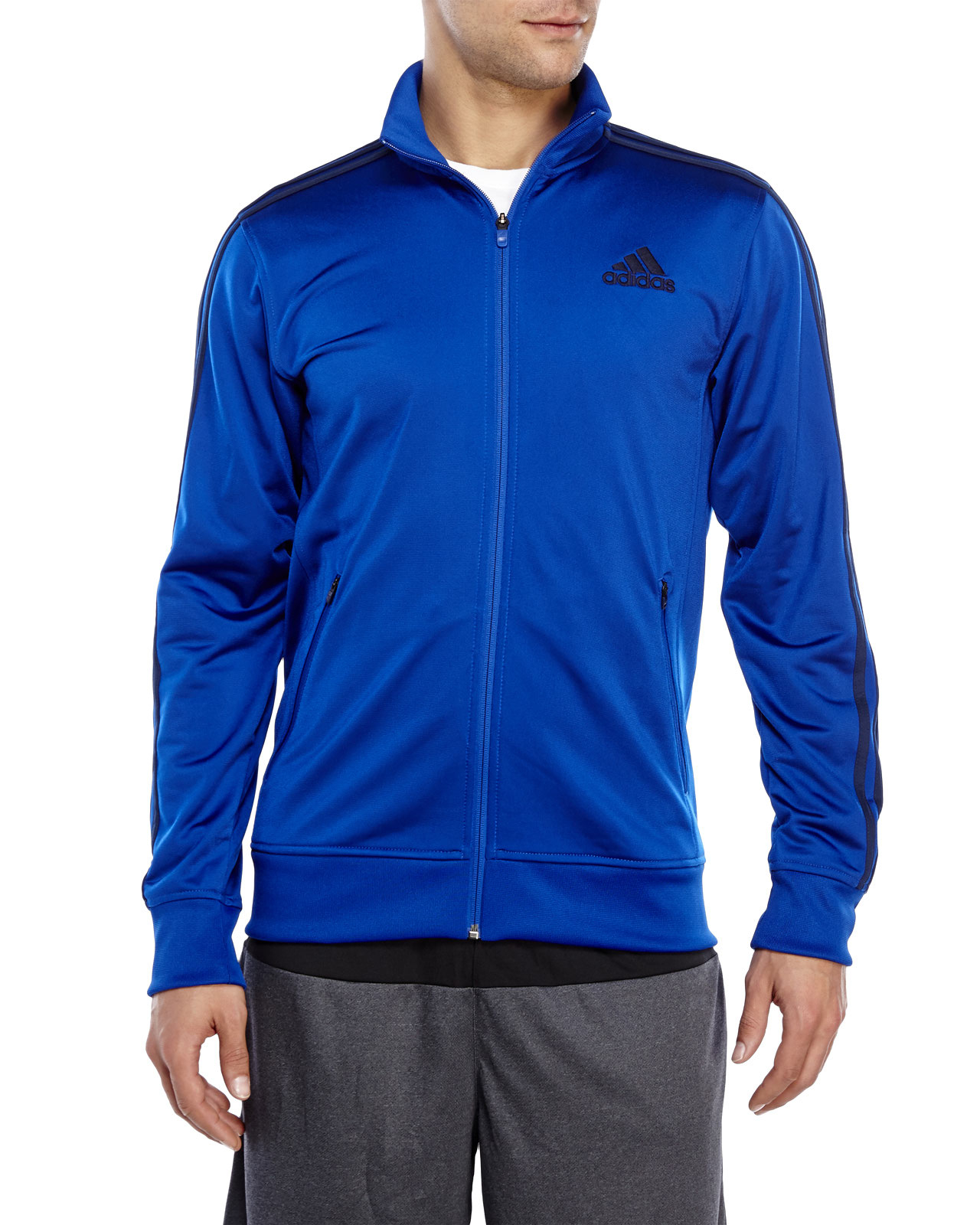 Download Adidas Blue Post Game Track Jacket in Blue for Men | Lyst