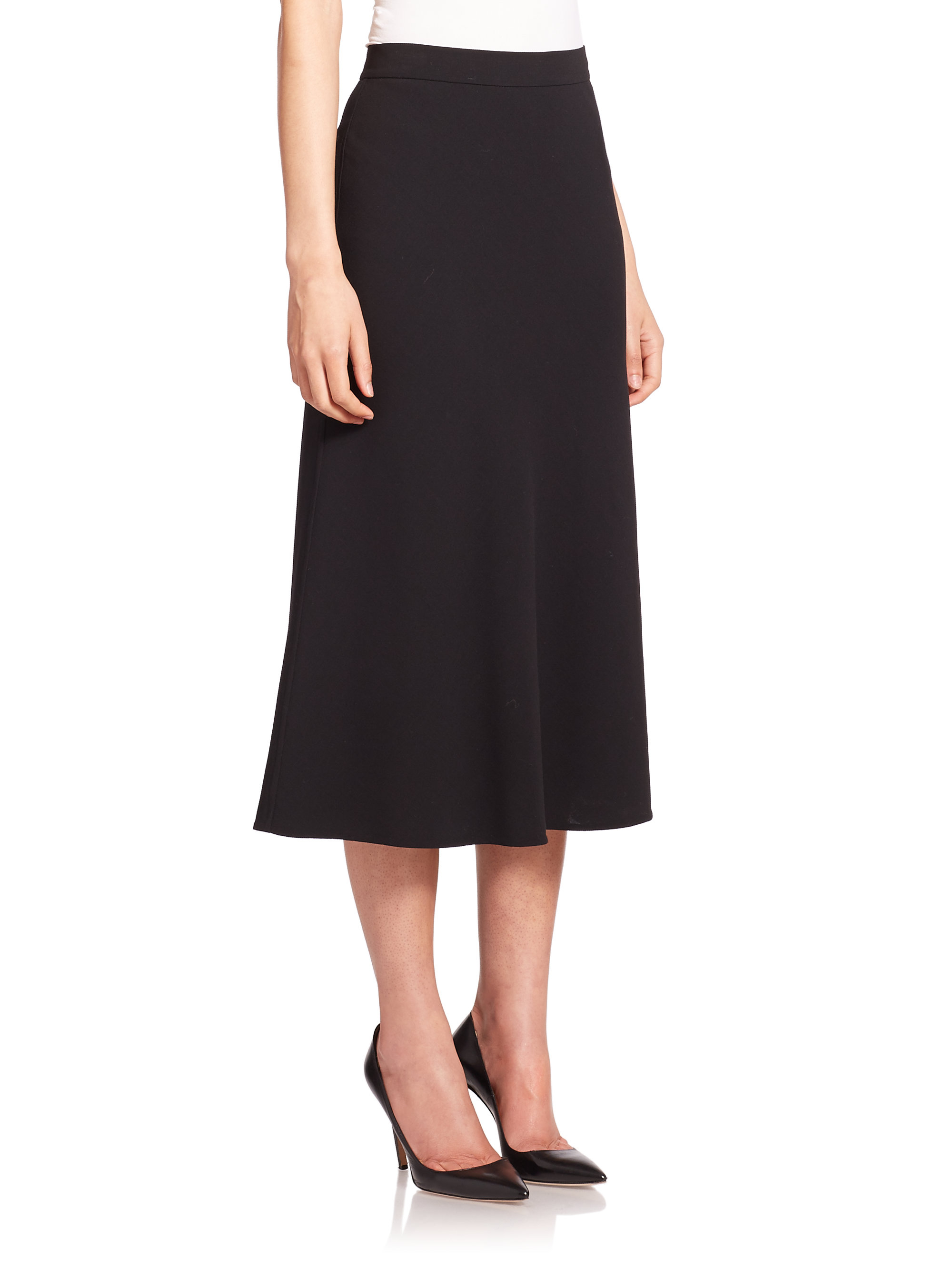 Lyst - Max Mara Harald Stretch Wool Skirt in Black