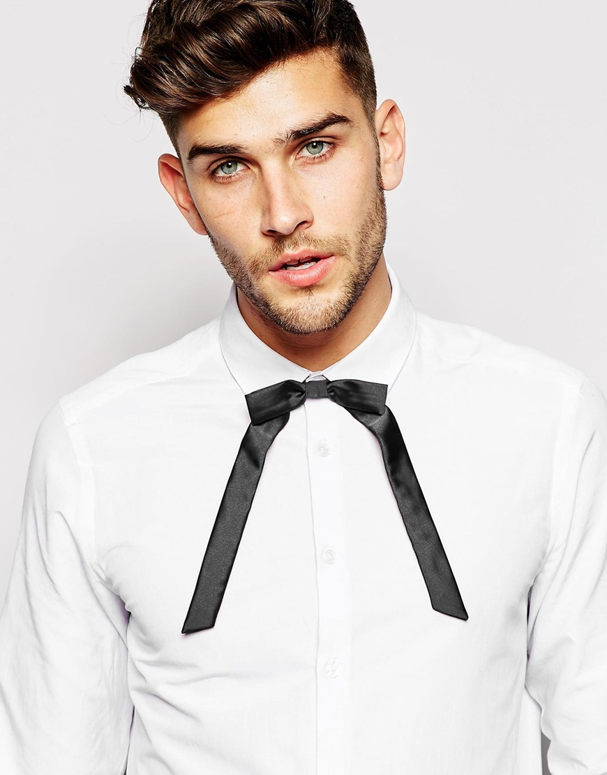 Lyst Asos Western Bow Tie in Gray for Men